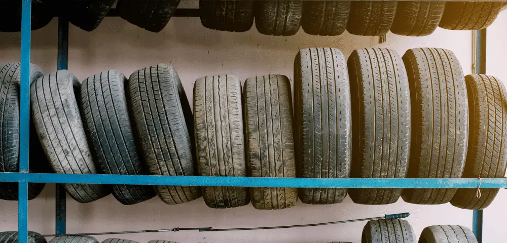 Set of old tires