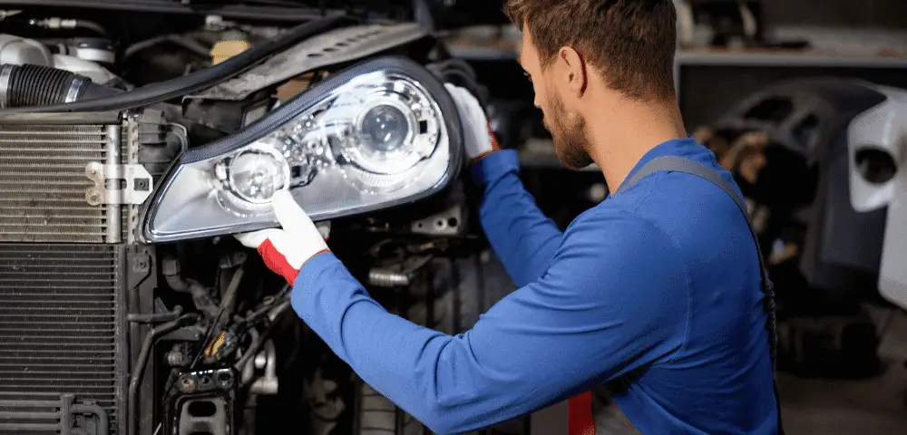 headlights being sealed