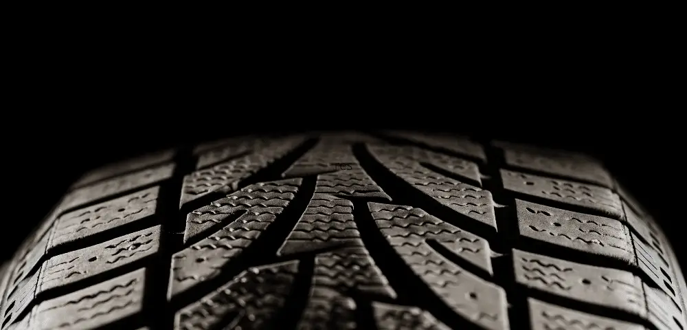 Tire treads up close