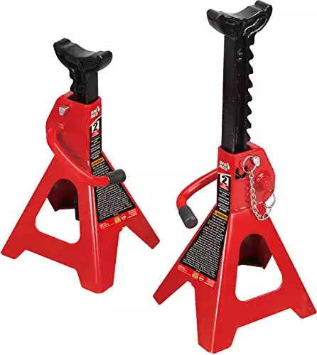 BIG RED Steel Jack Stands: Double Locking, 2 Ton (4,000 lb) Capacity